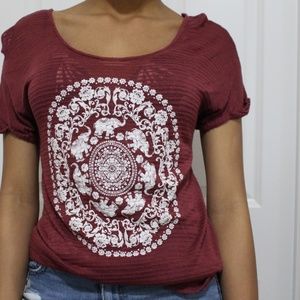 Maroon T shirt